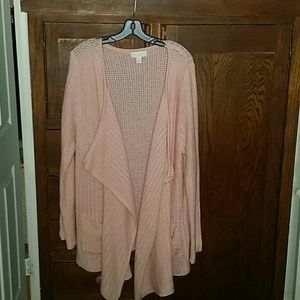 Pink Open Cardigan